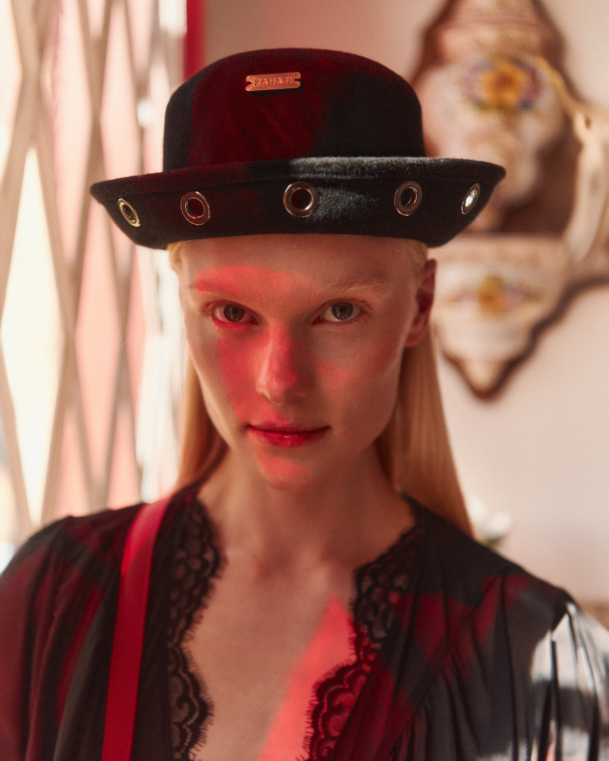 Sombrero Nola Hoop Negro