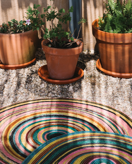 Tapiz /alfombra Colorines de paja natural - ZAHATI