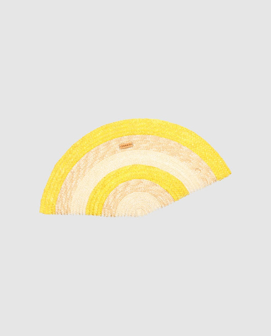 Bolso Abanico Zahati Sun Stripes tricolor amarillo