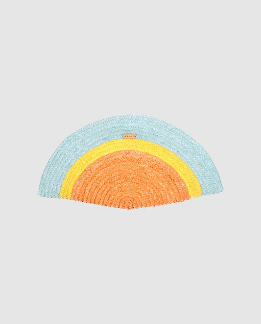 Bolso Abanico Zahati Sun Stripes tricolor naranja