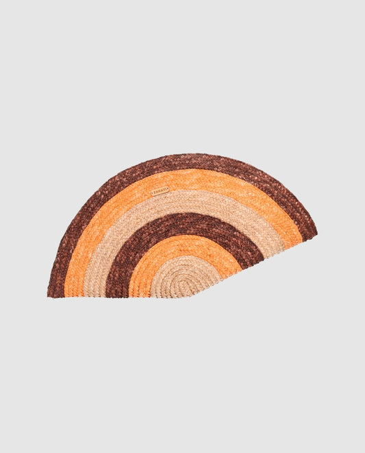 Bolso Abanico Zahati Sun Stripes tricolor chocolate