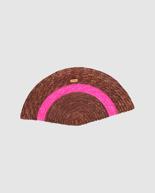 Bolso Abanico Zahati Sun Stripes bicolor fucsia