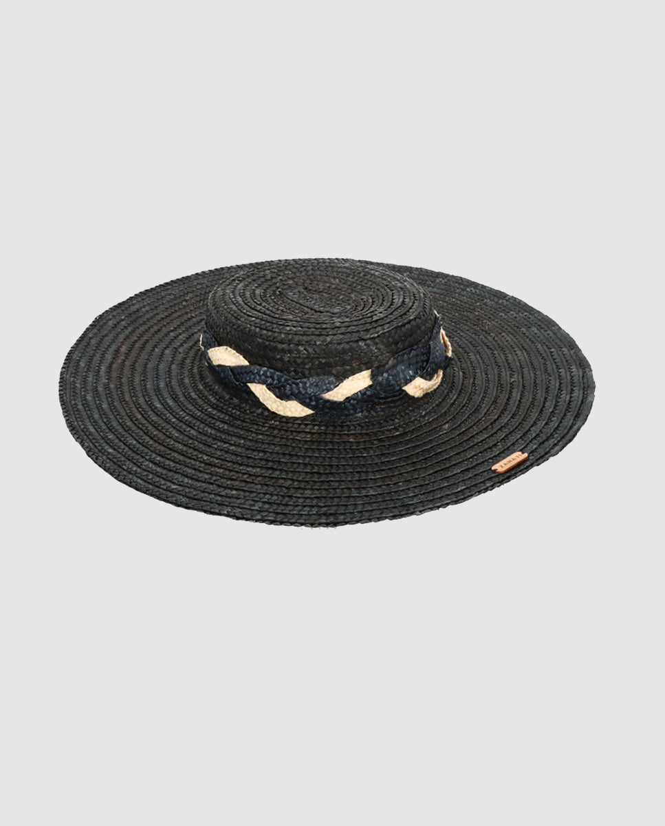 Sombrero Andalusian braid negro-bicolor