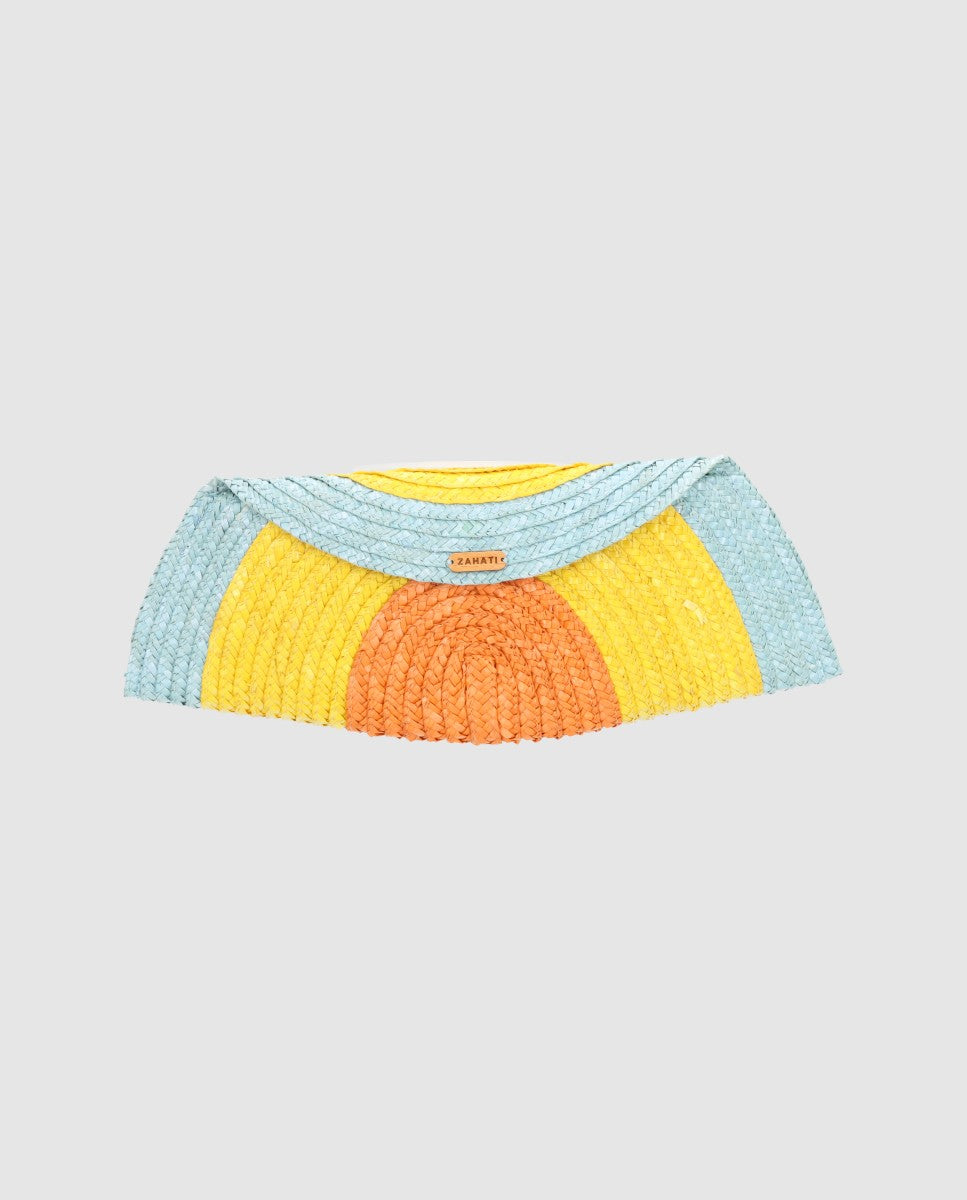 Bolso de mano Baguette Zahati Sun Stripes mediana tricolor