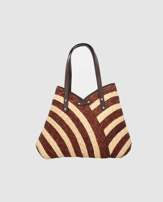 Bolso Tote Maxi Petalo chocolate natural
