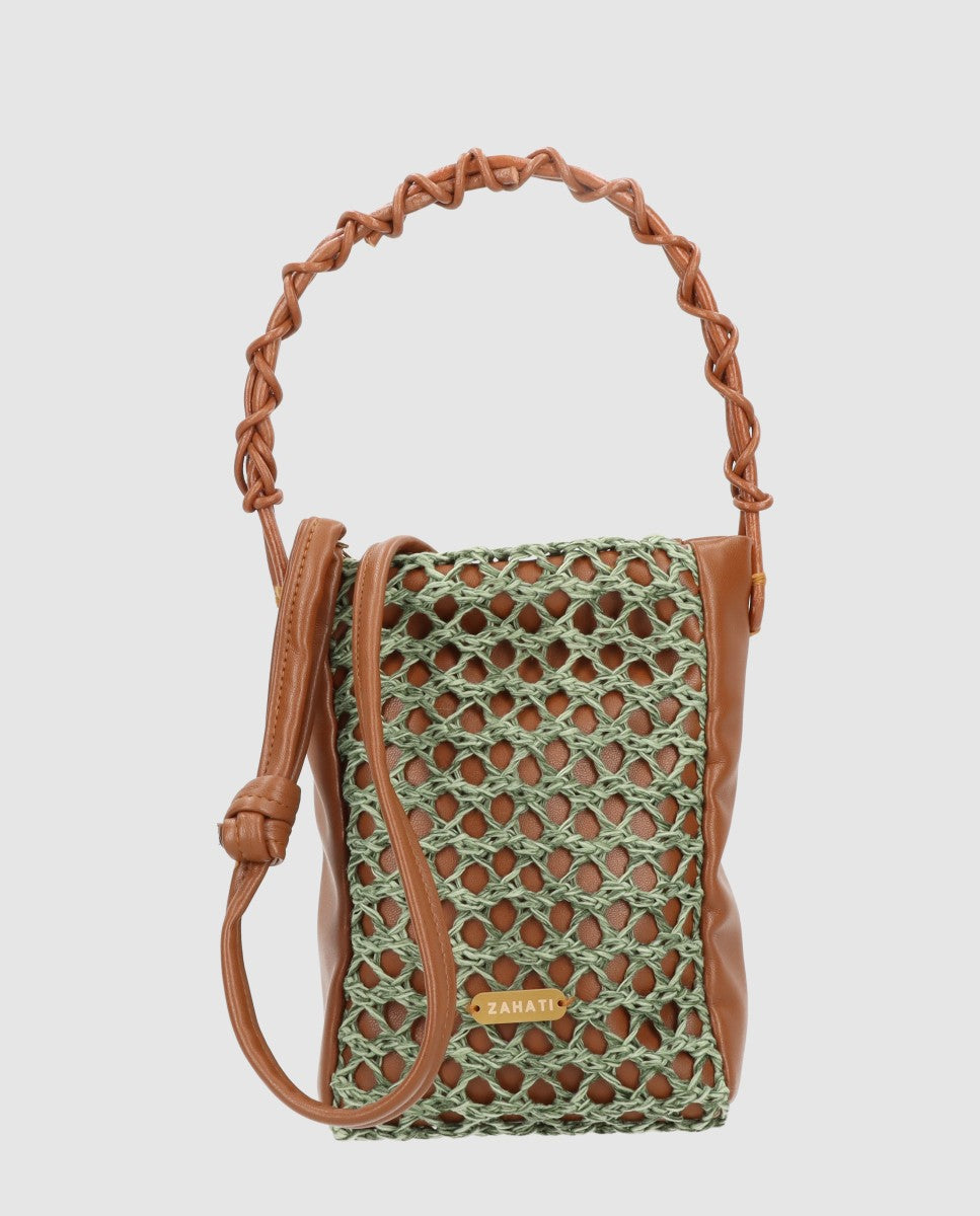 Bolso-Zig-Zag-Marrón-Verde-3