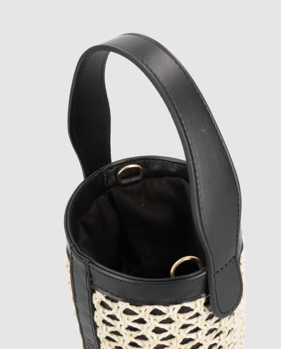 Bolso cubo Zig Zag negro + blanco