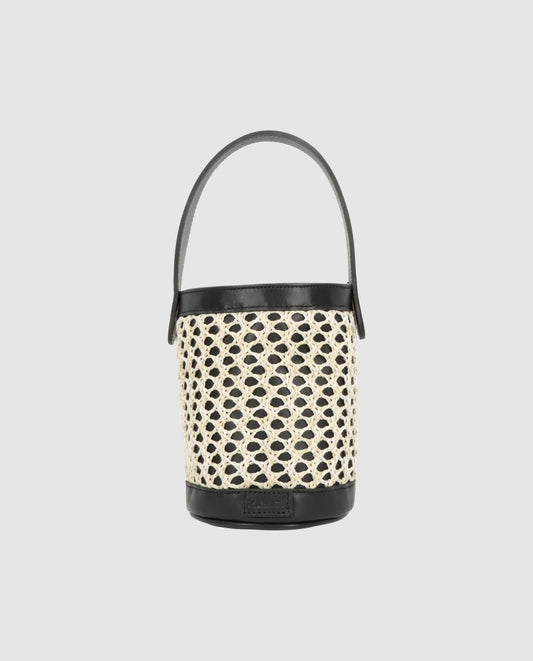 Bolso cubo Zig Zag negro + blanco