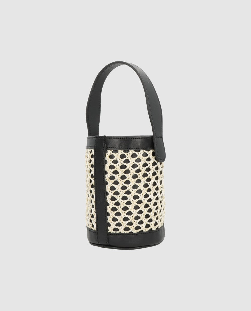 Bolso cubo Zig Zag negro + blanco
