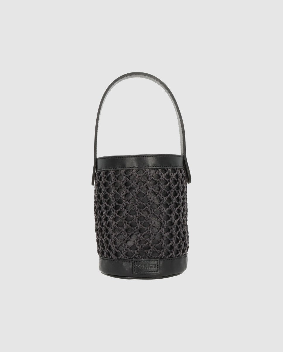 Bolso cubo Zig Zag negro + negro