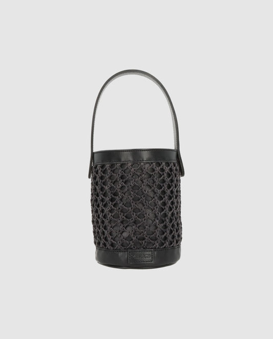 Bolso cubo Zig Zag negro + negro
