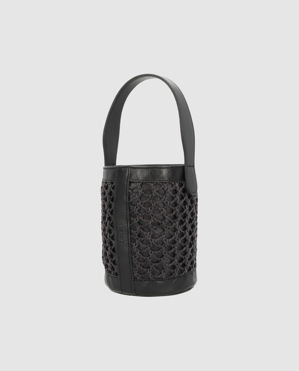 Bolso cubo Zig Zag negro + negro