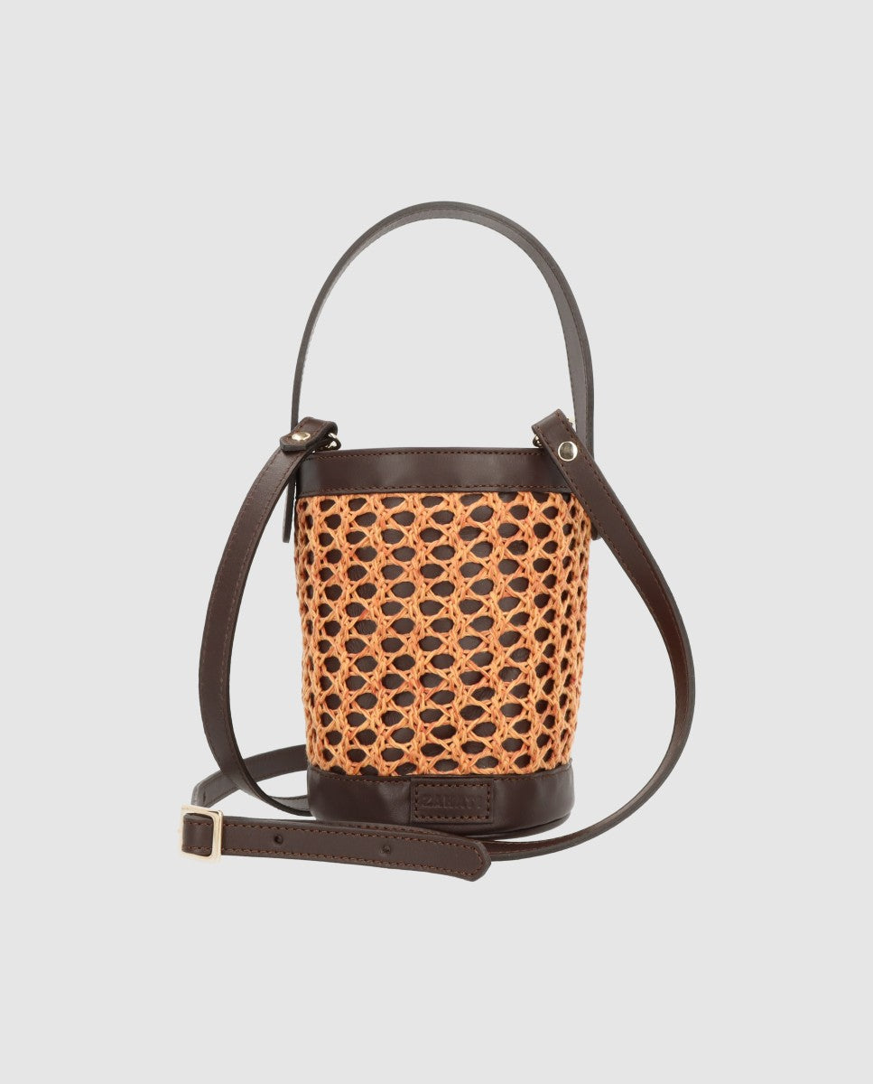 Bolso cubo Zig Zag chocolate + caldera