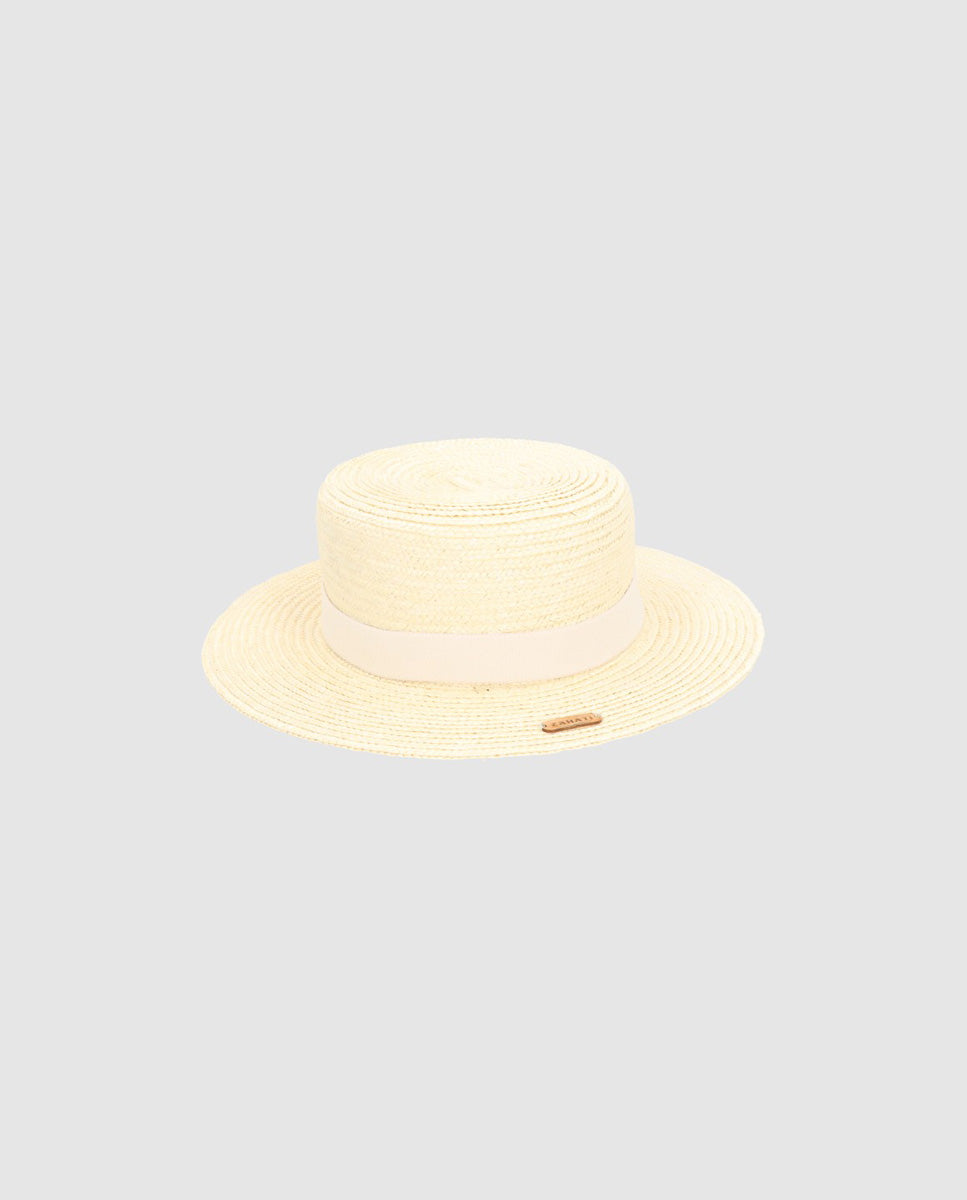 Canotier straw hat low cup brim S color