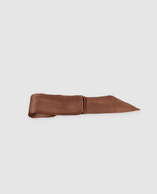Cinta sombrero seda marron chocolate