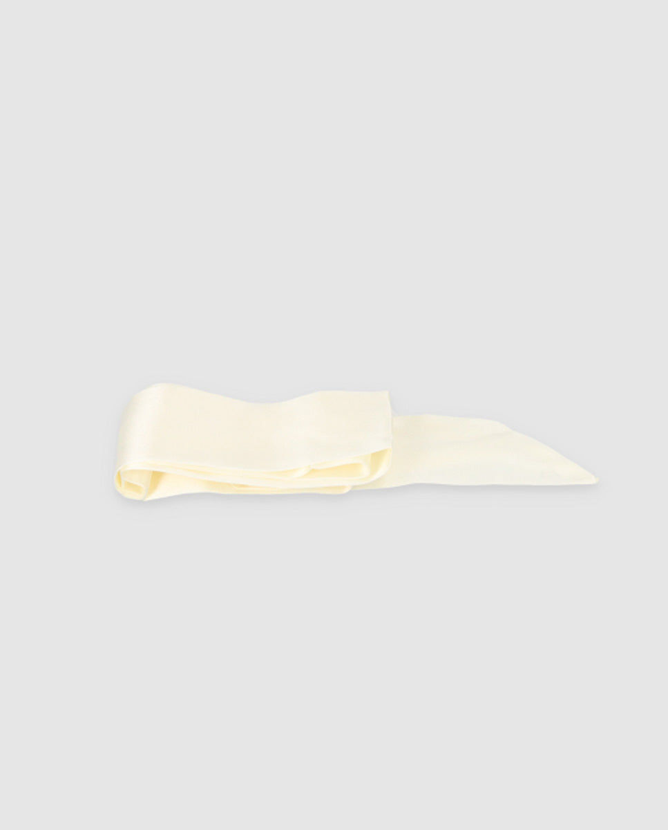 Cinta sombrero seda crema