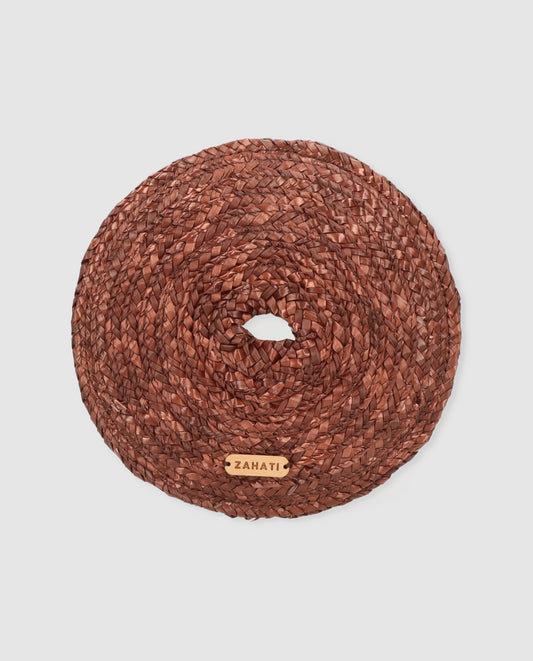 Coletero aro de paja chocolate