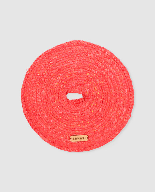 Coletero aro de paja rojo