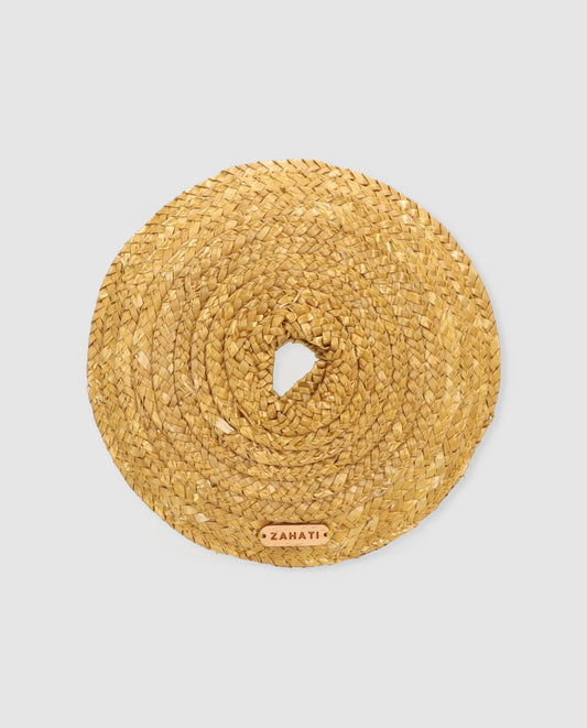 Coletero aro de paja dorado