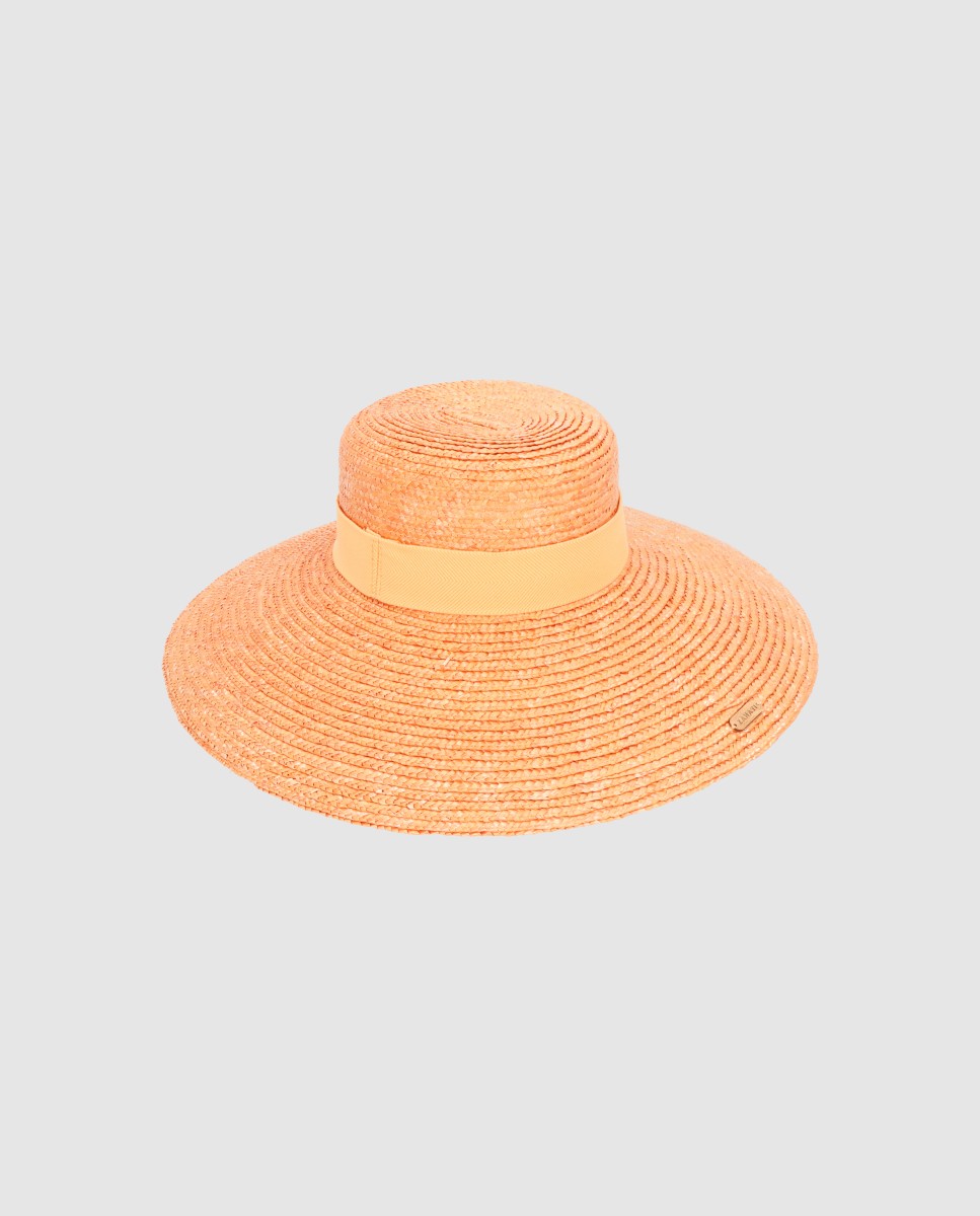 Sombrero de paja Cuchi ala L naranja
