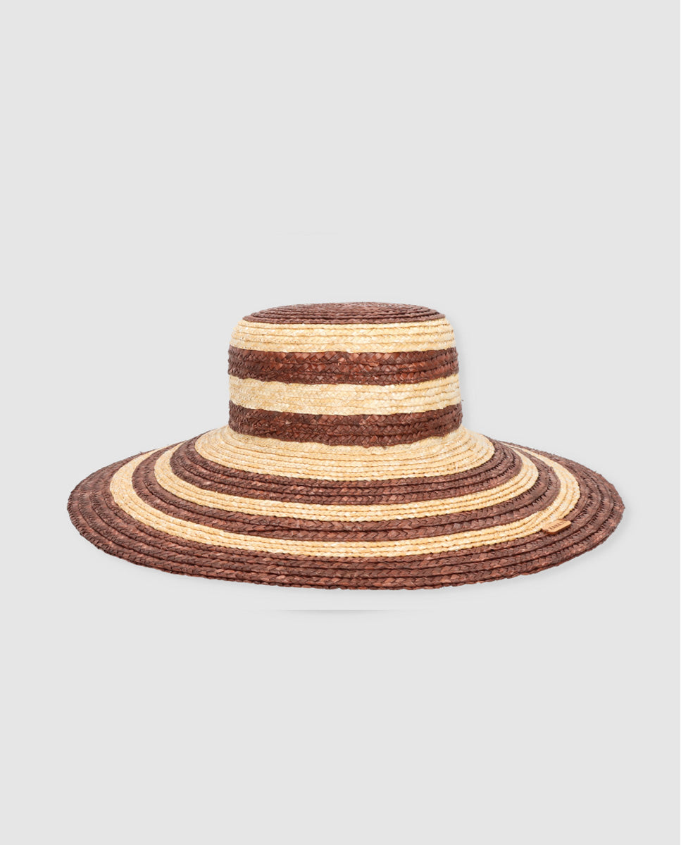 Sombrero Cuchi cebra natural-chocolate ala L