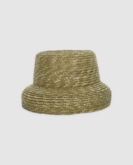 Cuchi Curved Wheat Straw Hat Brown