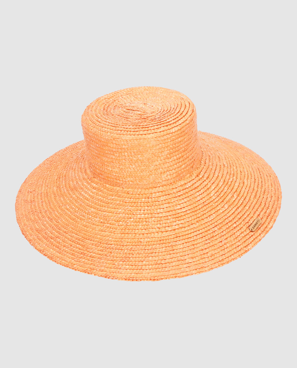 Sombrero de paja Cuchi ala L naranja