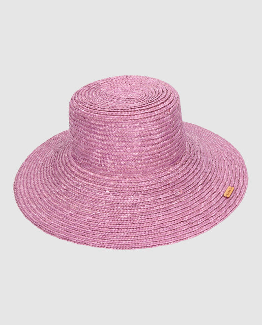 Sombrero de paja Cuchi ala M violeta