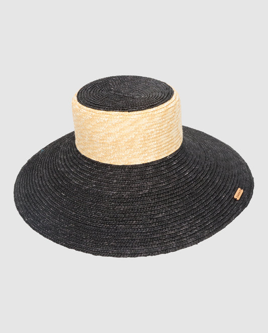 Sombrero cuchi bicolor negro y natural