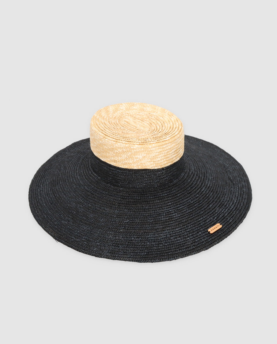 Sombrero Cuchi bicolor negro & natural