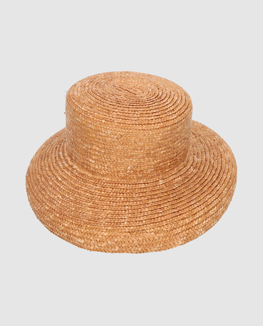 Sombrero Cuchi Curvo de paja de trigo Marrón