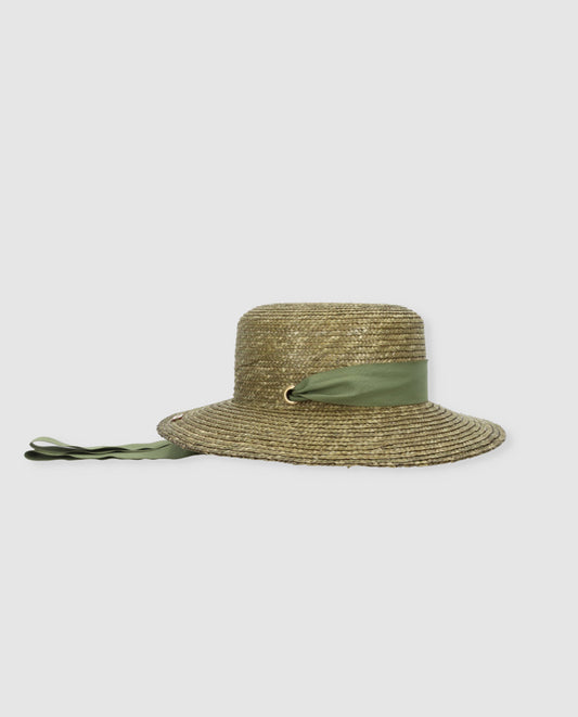 Chapeau Cuchi flow olive avec bord M