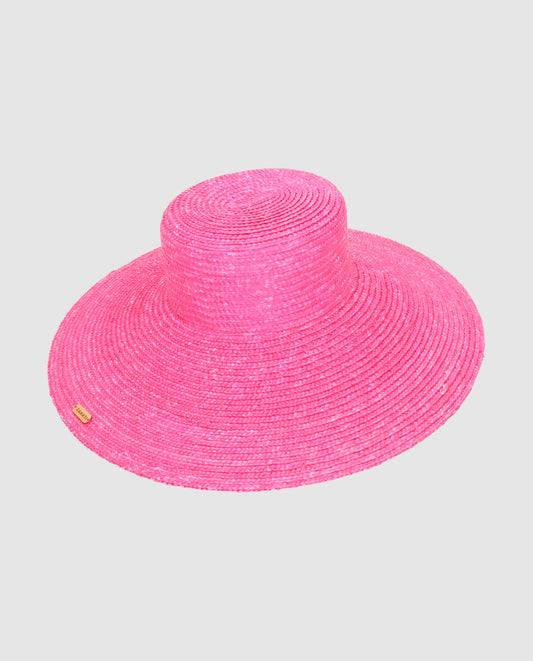 Chapeau en paille Cuchi avec bord couleur L