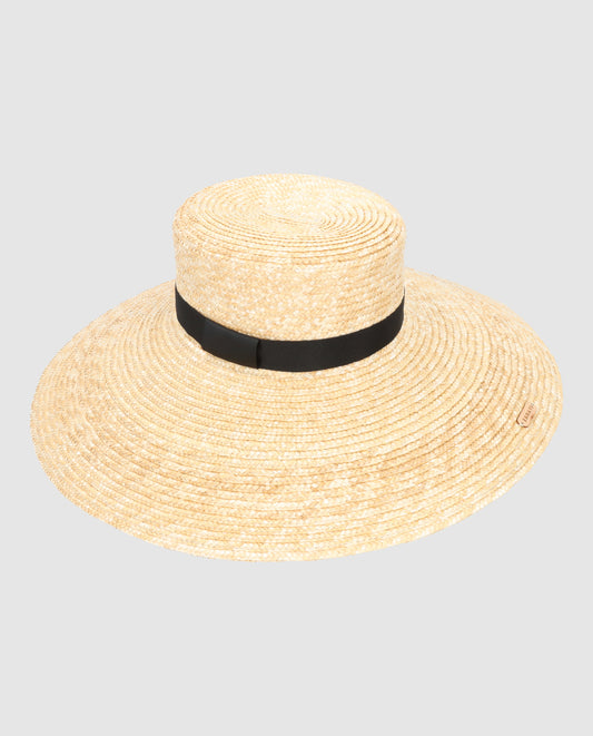 Cuchi straw hat with L brim natural