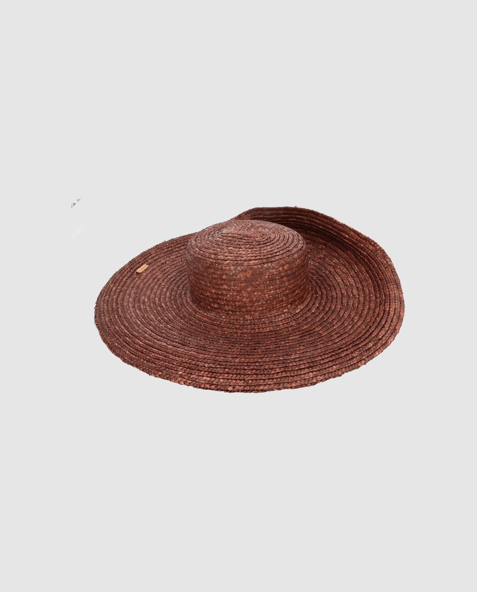 Pamela de paja Cuchi Upbrim chocolate ala L