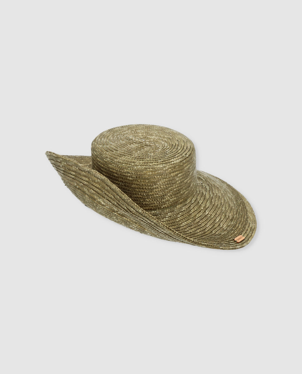 Pamela de paja Cuchi Upbrim oliva ala M