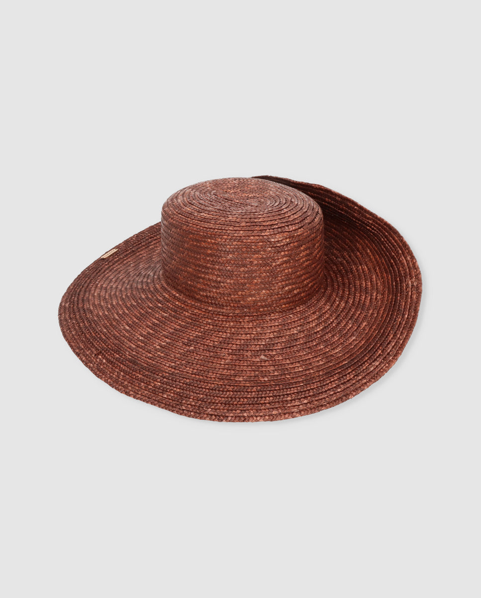 Pamela de paja Cuchi Upbrim chocolate ala M