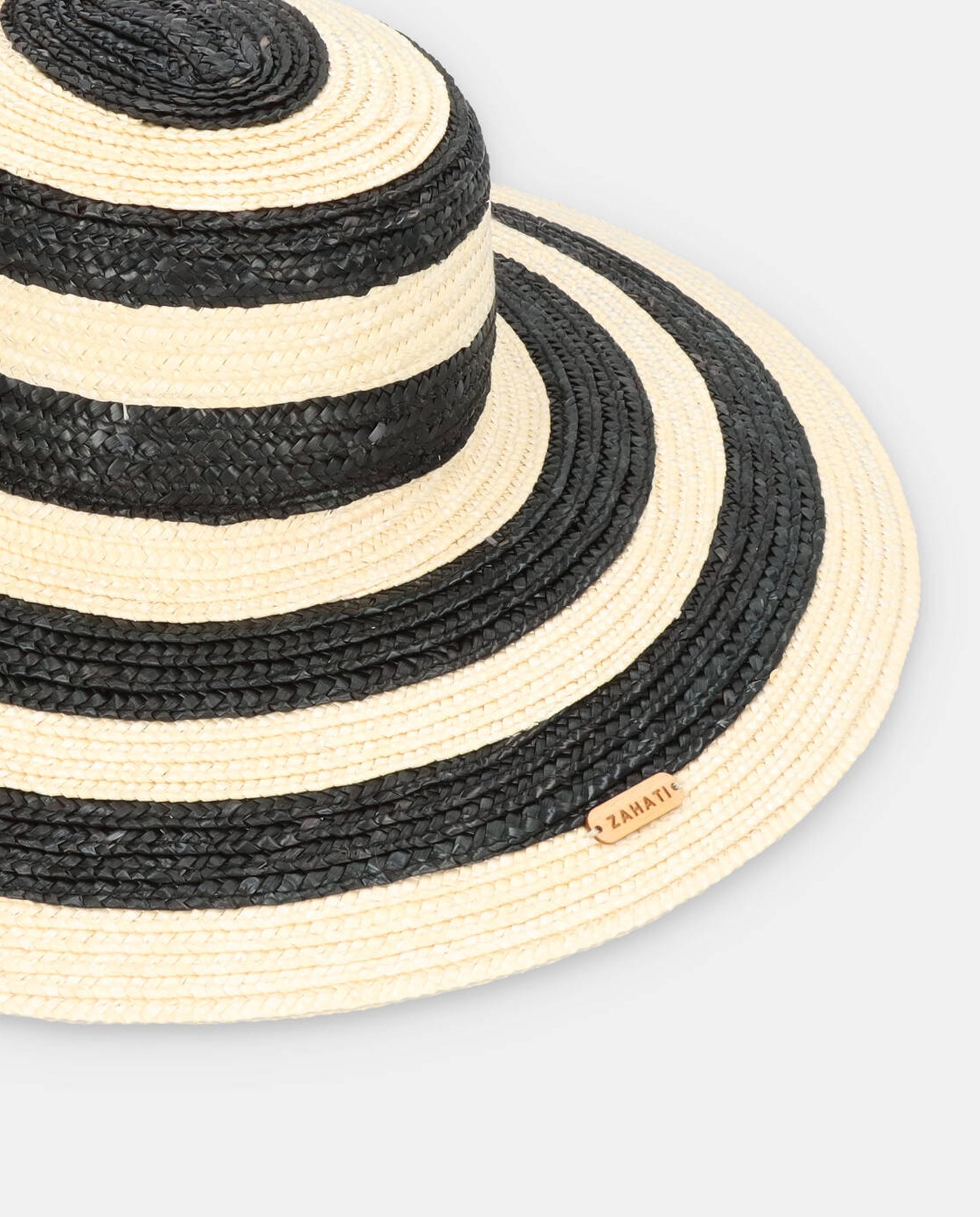 Black Zebra Straw Hat Cuchi