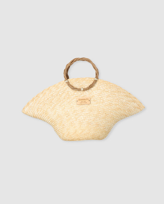 Hatbag Mini de paja de trigo Natural