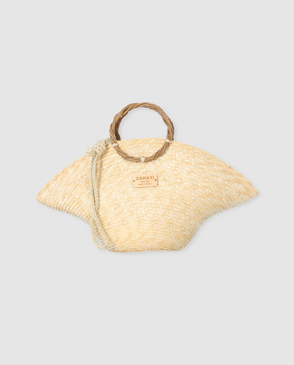 Hatbag Mini de paja de trigo Natural