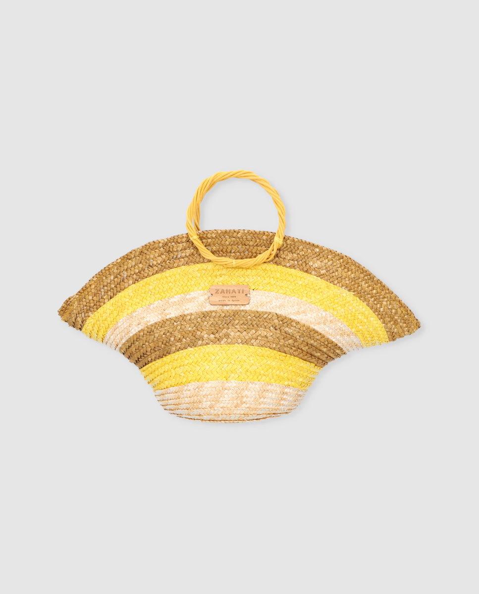 Hatbag Mini Zahati Sun stripes bicolor dorado