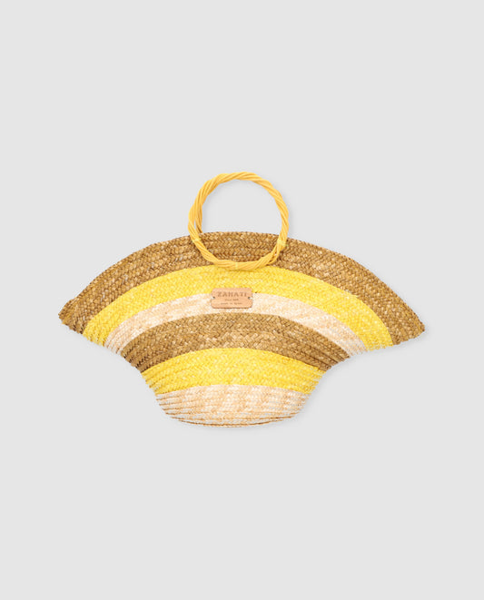 Hatbag Mini Zahati Sun stripes bicolor dorado