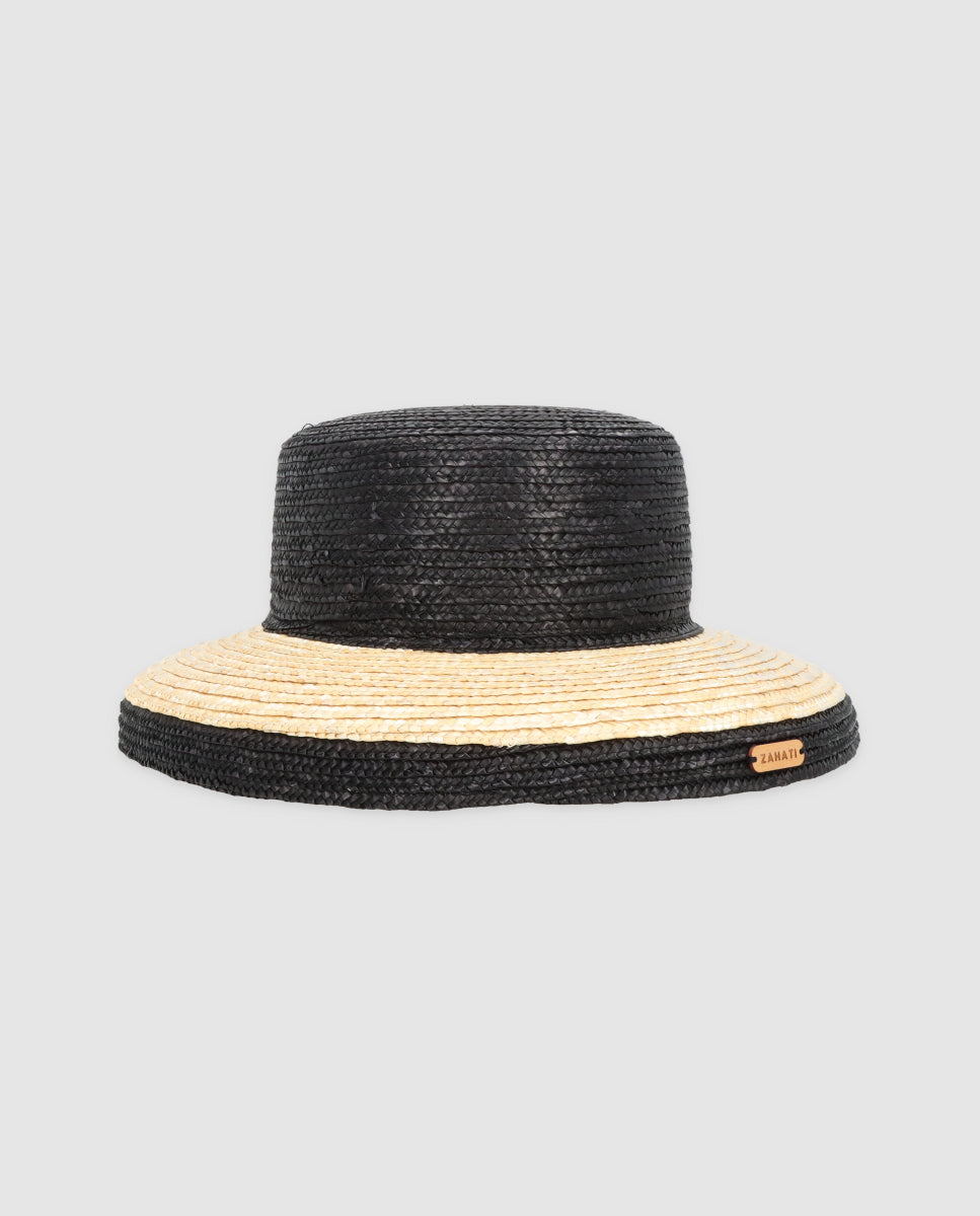 Chapeau Courbe en Paille de Blé Cuchi Marron 