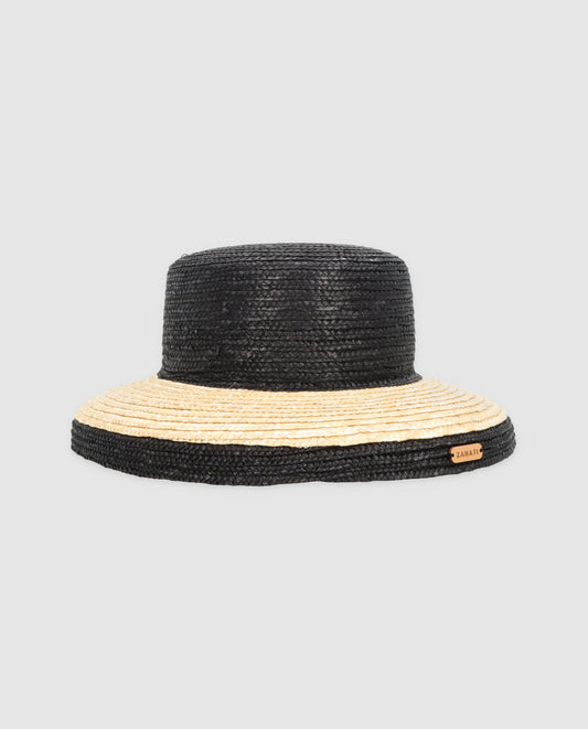 Chapeau Courbe en Paille de Blé Cuchi Marron 