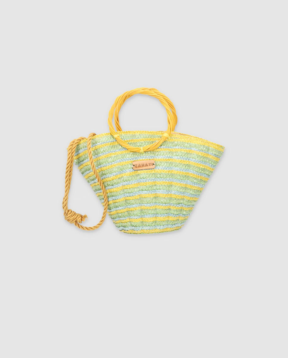 Mini shelly tricolor pistachio bag