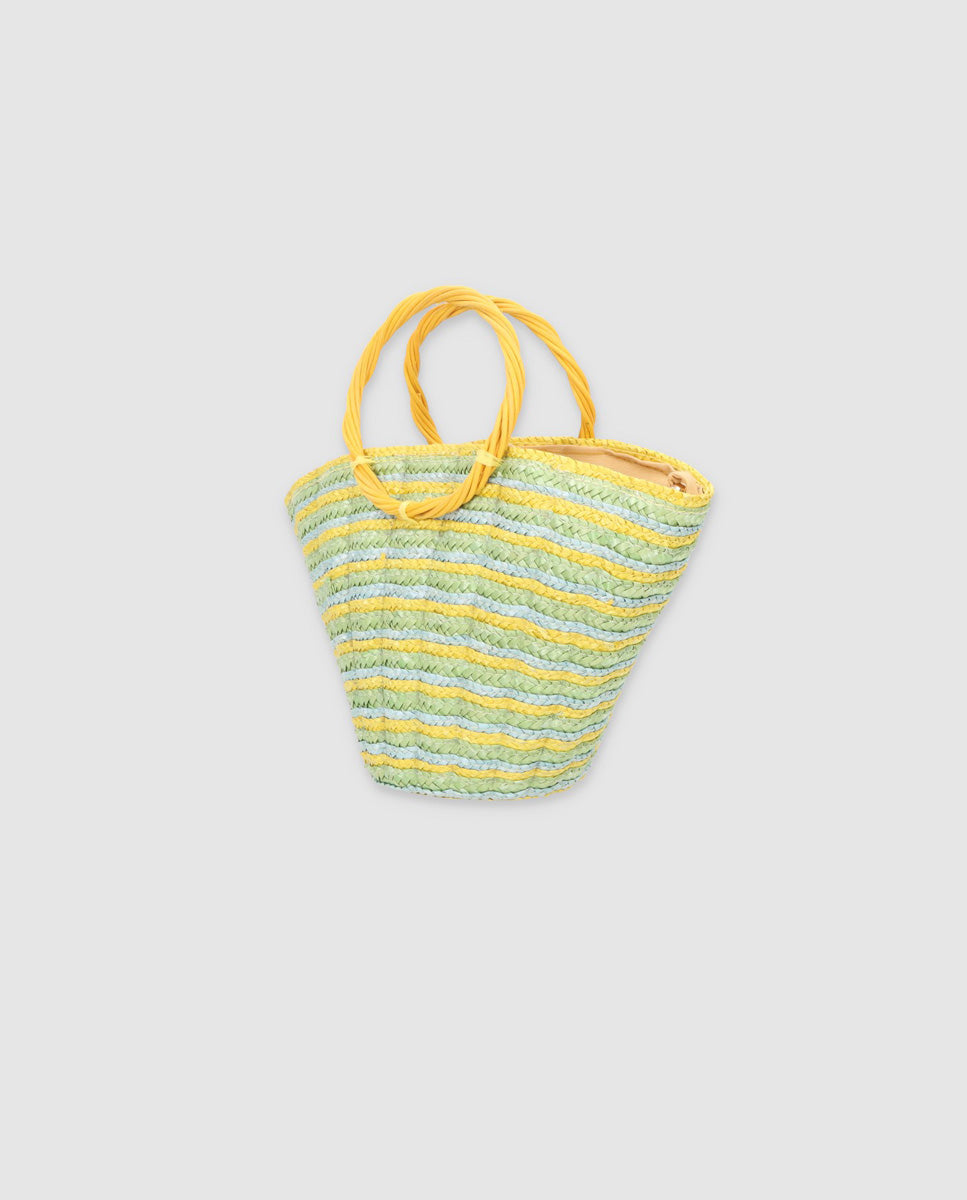 Mini shelly tricolor pistachio bag