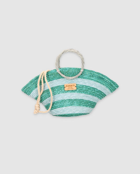 Sac à chapeau mini zèbre turquoise