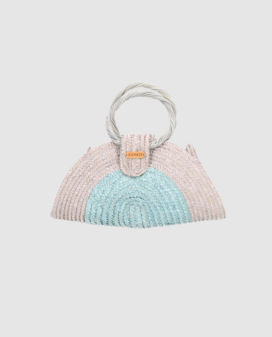 Bolso Moon Zahati Sun Stripes mini bicolor gris