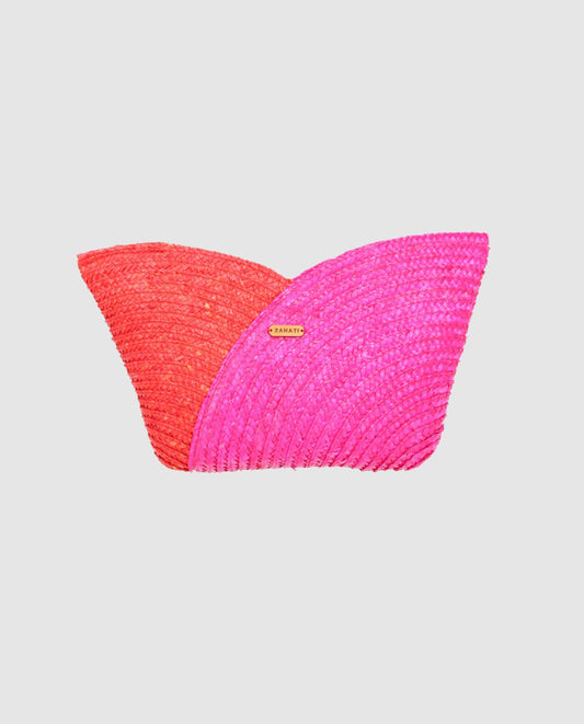 Petalo clutch bicolour Pink
