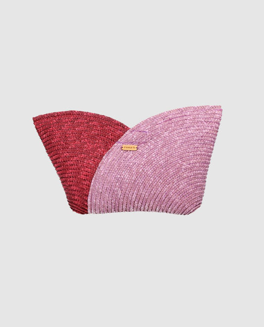 Petalo Clutch bicolour bordeaux